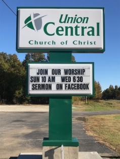 Church sign November, 2021 
